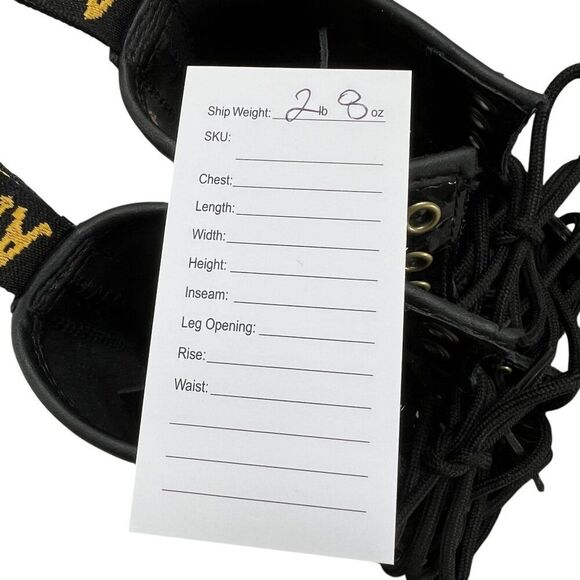 Dr. Martens Zavala Patent Leather Combat Boots Black Size 6 - Picture 8 of 8